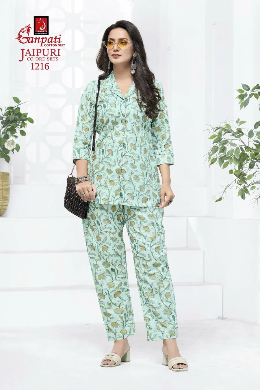 Jaipuri Vol 12 By Ganpati Cotton Printed Western Cord Set Exporters In India